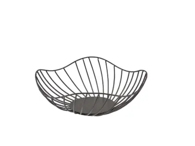 GenWare Lotus Leaf Black Wire Basket 28.5 x 10cm