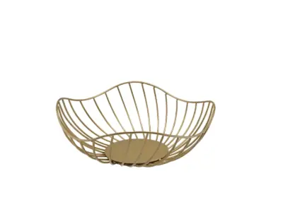 GenWare Lotus Leaf Gold Wire Basket 28.5 x 10cm
