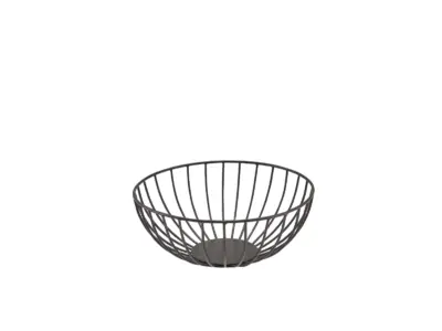 GenWare Round Black Wire Basket 20 x 8cm