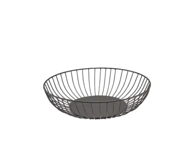 GenWare Round Black Wire Basket 27 x 7cm