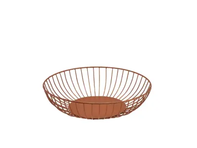 GenWare Round Copper Wire Basket 27 x 7cm