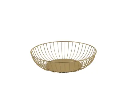 GenWare Round Gold Wire Basket 27 x 7cm