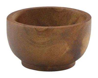 Acacia Wood Dip Pot 6cl/ 2oz