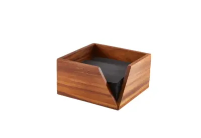 GenWare Acacia Wood Serviette Holder 18.6 x 10cm