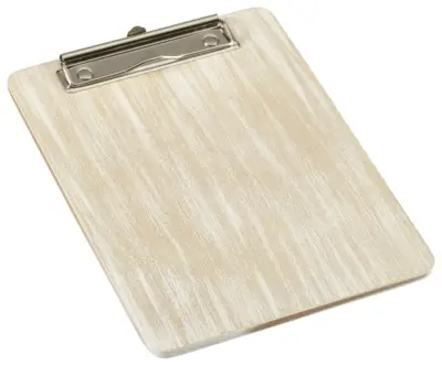 White Wash Wooden Menu Clipboard A5 18.5x24.5x0.6cm