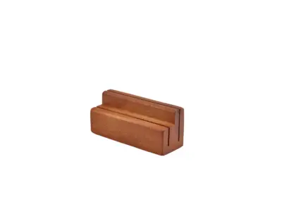 GenWare Acacia Wood Menu Stand 2 Slot