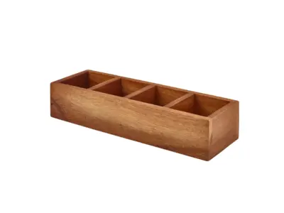 GenWare Acacia Wood Tea Box 30 x 10 x 6cm