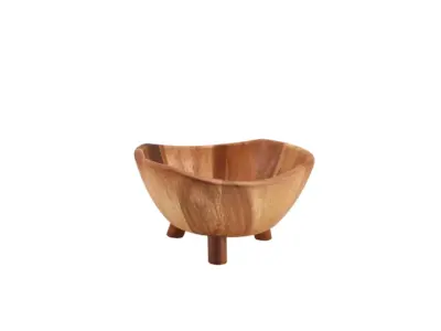 GenWare Acacia Wood Tripod Bowl 25cm