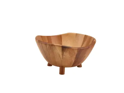 GenWare Acacia Wood Tripod Bowl 30cm