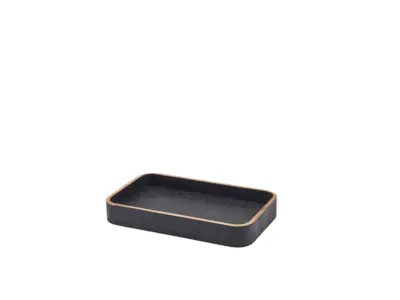 GenWare Black Wood Veneer Tray 23 x 13.8cm
