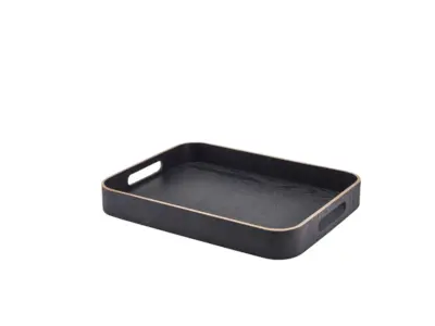 GenWare Black Wood Veneer Butlers Tray 35.5 x 28cm
