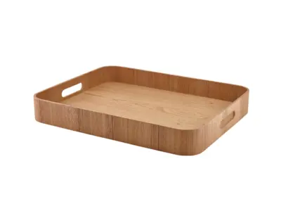 GenWare Light Wood Veneer Butlers Tray 45.5 x 36cm