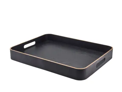 GenWare Black Wood Veneer Butlers Tray 50 x 38cm