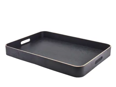 GenWare Black Wood Veneer Butlers Tray 55 x 40cm