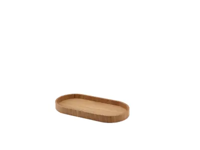 GenWare Oval Light Wood Veneer Tray 23 x 11cm