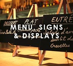 Menu Holders, Signs & Display